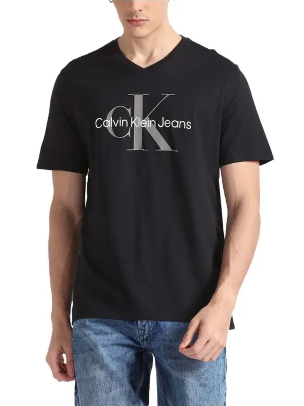 ❌SOLD❌ Calvin Klein Jeans Black Short Sleevei Logo Tee L